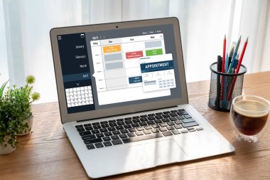 İnternet sitesindeki modish regrition için çevrimiçi aplikasyon rezervasyon takvimi