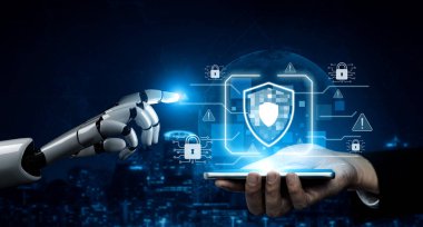 Yapay zeka, zeki tehdit tespiti, sanal asistan uyarıları ve yapay zeka sahibi dijital ihlallerle siber güvenliği güçlendirir. Kefil