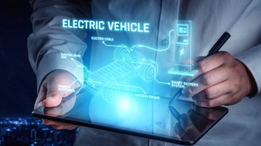 Structure of electric car showing battery system, traction motor, control units, and charging station for understanding EV functionality and energy flow Marrow