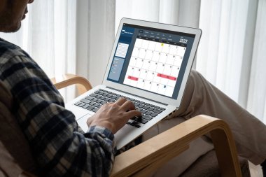 Kişisel düzenleyici ve çevrimiçi iş için mod zamanlama planlaması için bilgisayar yazılım uygulaması takvimiName