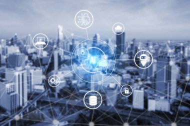 Yapay zeka işbirliği ve bağlantı, veri, otomasyon ve dijital ağları sorunsuz bir süreç içinde birbirine bağlayarak Al, sistem ve bağlantıyı geliştirir.