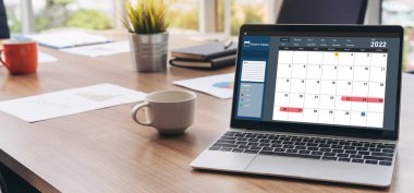 Kişisel düzenleyici ve çevrimiçi iş için mod zamanlama planlaması için bilgisayar yazılım uygulaması takvimiName