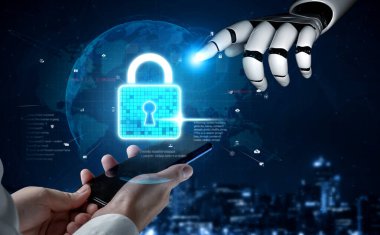 Yapay zeka, zeki tehdit tespiti, sanal asistan uyarıları ve yapay zeka sahibi dijital ihlallerle siber güvenliği güçlendirir. Kefil