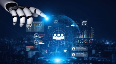 An AI assistant manages a CRM dashboard for customer data analysis. This smart system conducts market research to identify the target audience and analyze user feedback. Fermion