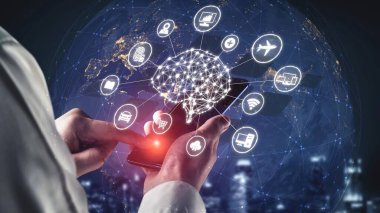 A visual of artificial intelligence network connecting AI, network, and system across a structured digital platform for seamless AI communication Marrow