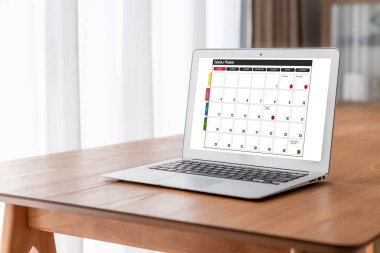 Kişisel düzenleyici ve çevrimiçi iş için mod zamanlama planlaması için bilgisayar yazılım uygulaması takvimiName