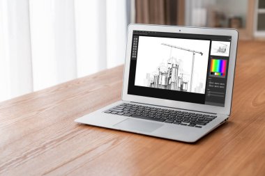 Mimari iş ve profesyonel tasarımcı için mimari tasarım modem yazılım uygulaması