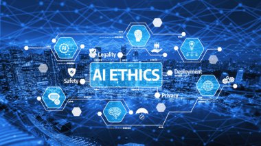 Dijital illüstrasyonda yapay zeka etiği ele alınarak, fütürist bir şehir zeminine karşı gizlilik ve güvenlik gibi kilit kavramlara yer verilerek teknolojik sorumlulukların altını çizildi. Tessel