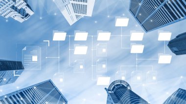 Dizin düzenini, dosya hiyerarşisini ve belge düzenini gösteren dijital dosya yapısı. Dosya yapısı yönetimi destekler, erişimi geliştirir ve dosya yapısı netliği artırır. Kefil