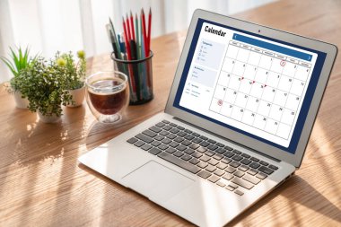 Kişisel düzenleyici ve çevrimiçi iş için mod zamanlama planlaması için bilgisayar yazılım uygulaması takvimiName