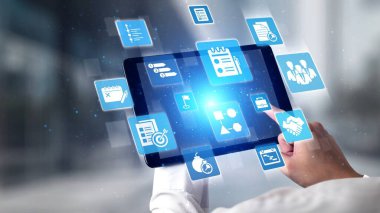 Concept of task management optimizes business efficiency. This system streamlines workflows, enhancing task management for project success and organizational productivity. Gist