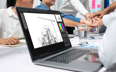 Mimari iş ve profesyonel tasarımcı için mimari tasarım canlı yazılım uygulaması