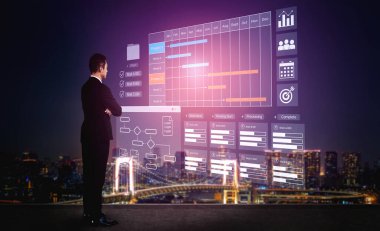 Gantt şeması proje zaman çizelgelerini, görev ilerlemesini ve iş akışı yönetimini bir iş gösterge paneli arayüzünde gösterir