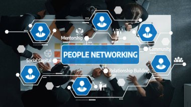 Çeşitli Profesyonellerle Anlamlı Konuşmalar ve Mentorluk Faaliyetleri Yapan Modern Ofis Ağı 'nda İşbirlikçi İnsanlar Ağı. Dostluk