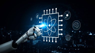 A quantum computing processor as the core of future AI technology. This innovation will power advancements in AI and complex problem solving. Motif