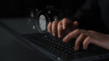 Biometric fingerprint identification and cybersecurity system ensuring secure access, identity verification, cloud data protection, and digital safety Marrow