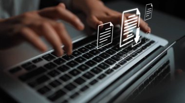 Visual representation of digital document downloading, showing file transfer, data access, and progress status for secure and efficient information retrieval Marrow