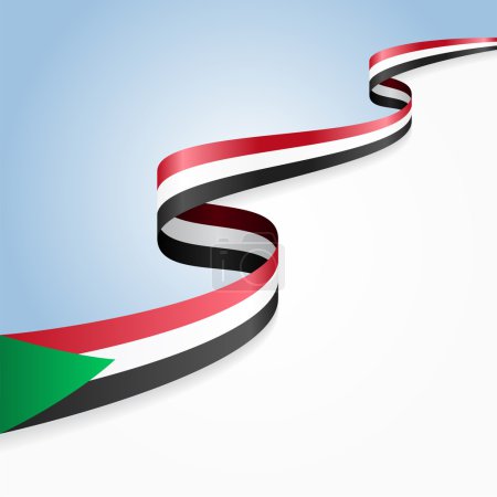 Hintergrund der sudanesischen Flagge. Vektorillustration.