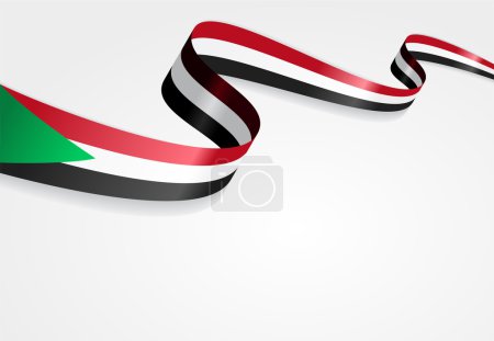 Hintergrund der sudanesischen Flagge. Vektorillustration.