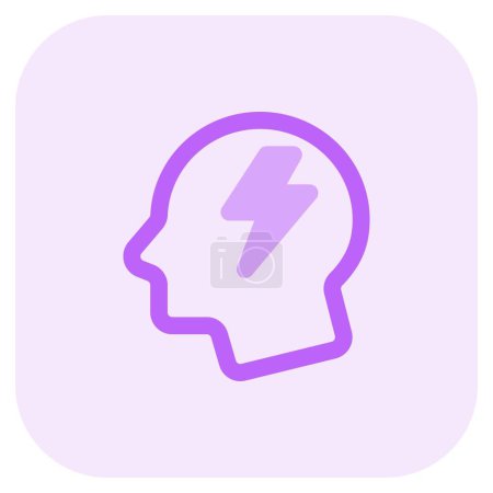 Ilustración de Tormenta de ideas con nuevas ideas y diseño de relámpagos - Imagen libre de derechos