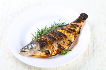 Hot grilled trout