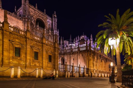 Photo for Cathedral La Giralda at Sevilla Spain - architecture background - Royalty Free Image