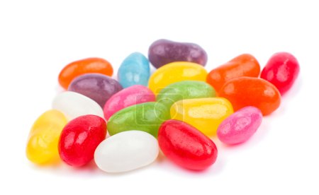 Photo for Color Jelly Beans on white background - Royalty Free Image