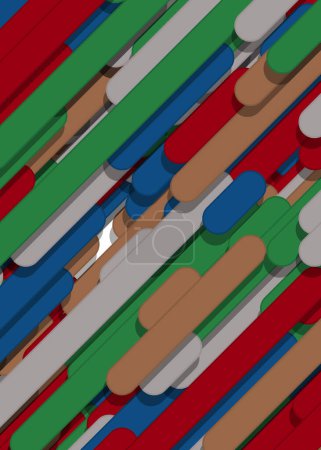 Ilustración de Color Líneas abstractas y círculos Arte Generativo fondo ilustración - Imagen libre de derechos