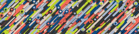 Ilustración de Color Líneas abstractas y círculos Arte Generativo fondo ilustración - Imagen libre de derechos