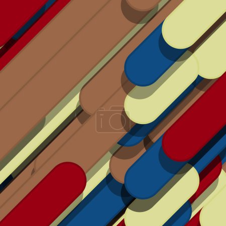 Ilustración de Color Líneas abstractas y círculos Arte Generativo fondo ilustración - Imagen libre de derechos