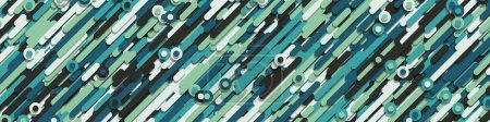 Ilustración de Color Líneas abstractas y círculos Arte Generativo fondo ilustración - Imagen libre de derechos