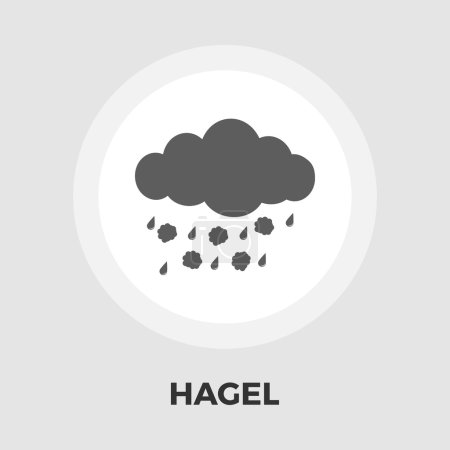 Ilustración de Hagel vector icono. Icono plano aislado en el fondo blanco. Archivo EPS editable. Ilustración vectorial
. - Imagen libre de derechos