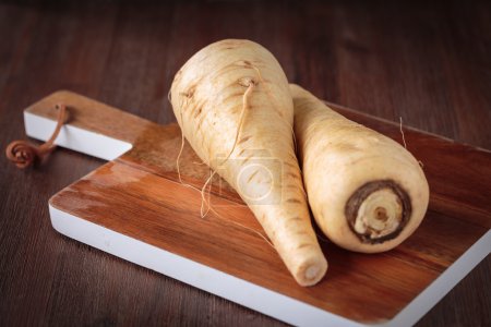 Photo for Fresh raw Pastinaca carrot for healthy nutrition - Royalty Free Image