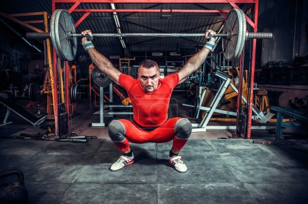 Powerlifter levantamiento de pesas
