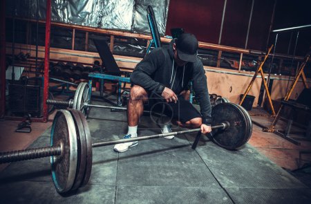 Powerlifter levantamiento de pesas
