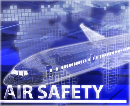 Air safety Abstract concept digital illustration