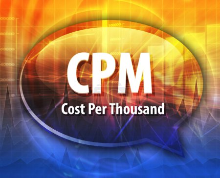 Photo for Word speech bubble illustration of business acronym term CPM Cost Per Thousand - Royalty Free Image