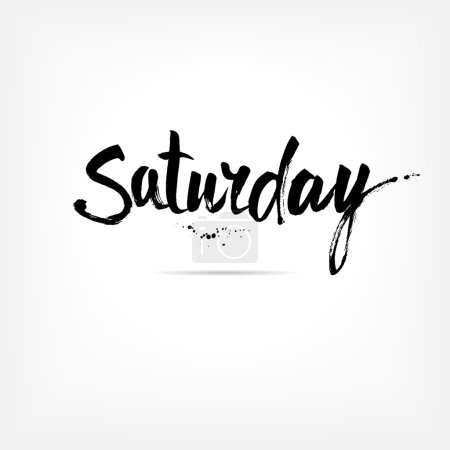 Saturday. Hand written typography. Isolated calligraphy design element