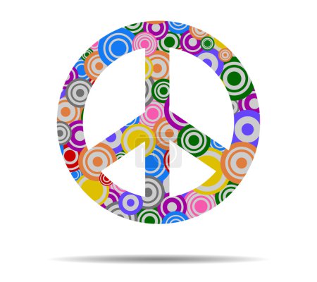círculos de paz icono vector
