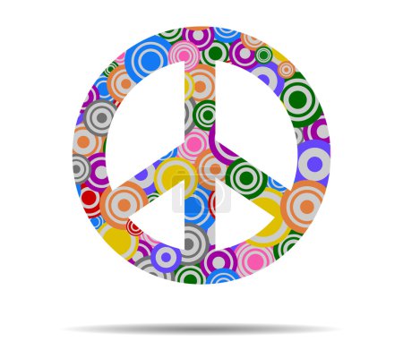 Illustration for Peace circles icon vector - Royalty Free Image