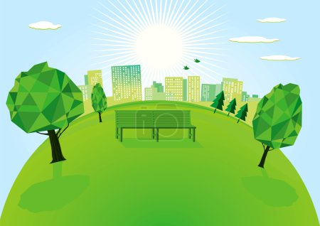 Illustration for Park in the city - Royalty Free Image