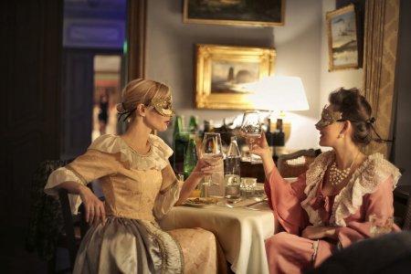 Women toasting in a party