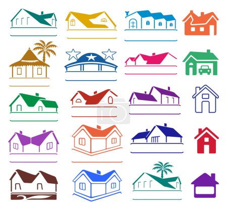 Edificios signos logo conjunto
