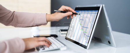 Software gráfico de gestión de proyectos de Gantt en Office