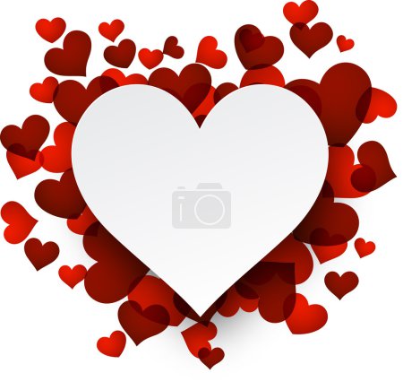 Fondo de San Valentín con corazones rojos
. 