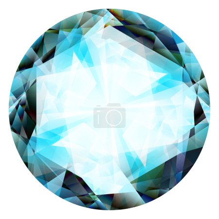 Photo for Gem, jewel, diamond illustration isolated on a white background - Royalty Free Image