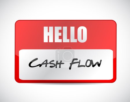 cash flow name tag sign concept