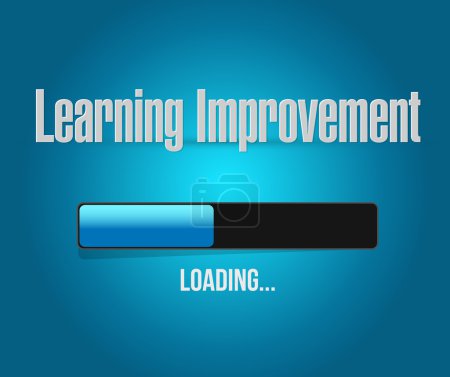 Photo for Learning improvement loading bar sign concept illustration design graphic icon - Royalty Free Image