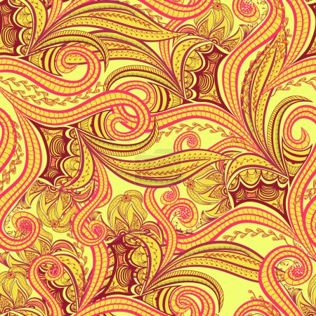 Ilustración de Adorno sin costuras origen étnico. Patrón abstracto. Fondo de pantalla motivo floral. Textura del vector EPS-8
. - Imagen libre de derechos