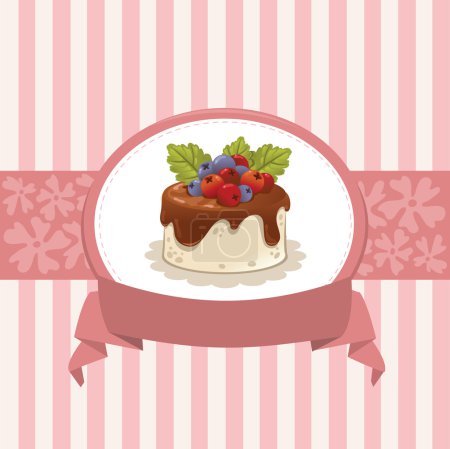 Diseño de tarjeta con cupcake
